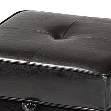 Sydney Faux Leather Storage Ottoman