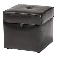 Sydney Faux Leather Storage Ottoman