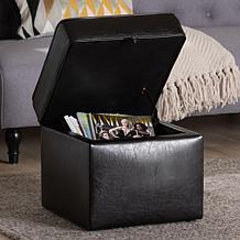 Sydney Faux Leather Storage Ottoman