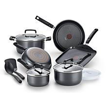 T-Fal B061SC64 Signature 12 Pcs Cookware Set, Black