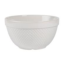Tabletops Gallery Hobnail 4-Piece Stoneware Mixing Bowl Set - White