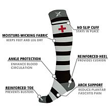 TagCo Extreme Fit Medicine 101 Knee-High Compression Socks 3-Pack