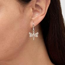 Tanya Moss Sterling Silver Dragonfly Drop Earrings