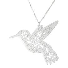 Tanya Moss Sterling Silver Hummingbird Pendant with Chain