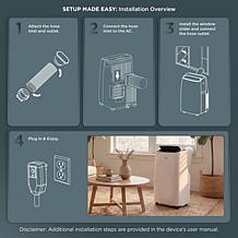 TCL 7,000 BTU SACC (11,000 BTU ASHRAE) Smart Portable Air Conditioner