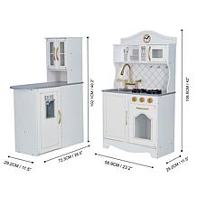 Teamson Kids Little Chef Upper East Retro Play Kitchen, White