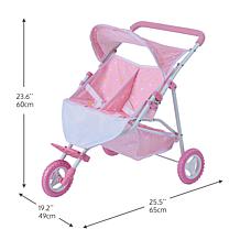 Teamson Kids Olivia's World Twinkle Stars Princess Doll Twin Stroller