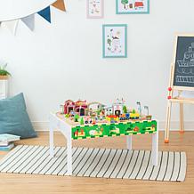 Teamson Kids Preschool Play Lab Country Table Train 85-Piece Set