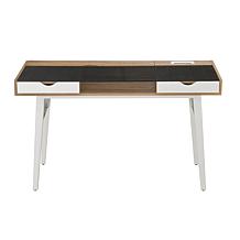 Techni Mobili Compact Computer Desk with Multiple Storage - Walnut