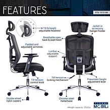 Techni Mobili High Back Executive Mesh Office Chair