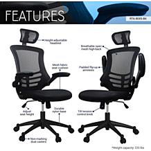 Techni Mobili High-Back Mesh Office Chair with Flip-Up Arms