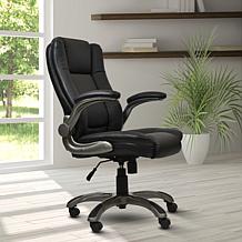 Techni Mobili Medium Back Executive Chair with Flip-Up Arms