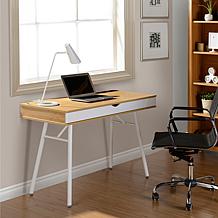 Techni Mobili Modern Multi Storage Computer Desk - Pine