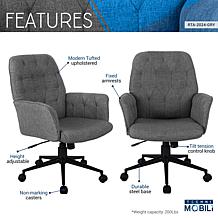 Techni Mobili Modern Upholstered Tufted Office Chair