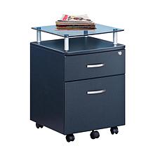 Techni Mobili Rolling File Cabinet with Glass Top