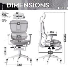 Techni Sport AIRFLEX2.0 White Mesh Gaming Chair