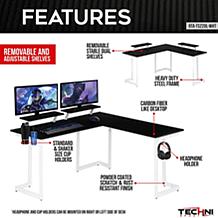 Techni Sport Warrior L-Shaped Gaming Desk