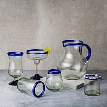 Ten Strawberry Street 6pc. Handblown Mexican Margarita Glass