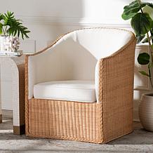 Tessa Bohemian Rattan Arm Chair with Cushion
