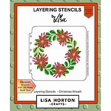 That Craft Place Lisa Horton Layering Stencils - Christmas Wreath