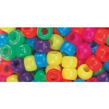 The Beadery Pony Beads 6mmX9mm 900/Pkg-Neon Multicolor