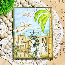 The Stamps of Life Beach A2 Background Die Set