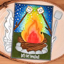 The Stamps of Life Campfire Shaped Card Fold-it Die Set