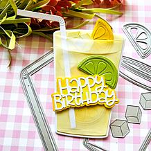 The Stamps of Life Drink Cup A2 Shaped Card Fold-it Die Set