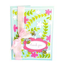 The Stamps of Life Flower Vine and Grid A2 Card Base Die Set