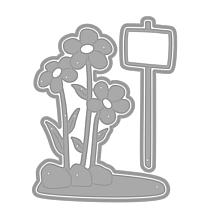 The Stamps of Life Flowers with Sign Background Die Set