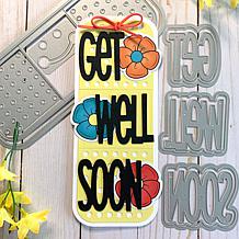 The Stamps of Life Get Well Soon Slimline Words Die Set