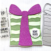 The Stamps of Life Gift Shaped Card Fold-it Die Set with Epoxy Dots