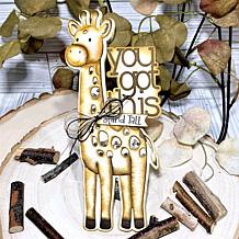 The Stamps of Life Giraffe Slimline Shaped Card Fold-it Die Set