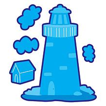 The Stamps of Life Lighthouse Shaped Card Fold-it Die Set