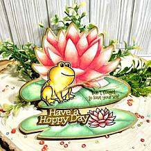 The Stamps of Life Lily Pad A2 Shaped Card Fold-it Die Set