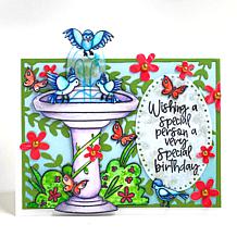 The Stamps of Life morebirdbath2stamp Clear Stamp Set