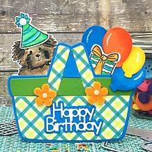 The Stamps of Life Picnic Basket Shaped Card Fold-it