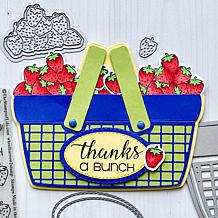 The Stamps of Life Picnic Basket Shaped Card Fold-it