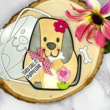 The Stamps of Life Puppy A2 Shaped Card Fold-it Die Set