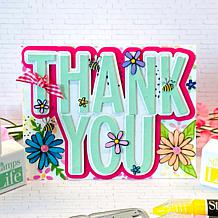 The Stamps of Life Thank You Shaped Card Fold-it