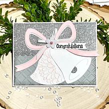 The Stamps of Life Wedding Bells Shaped Card Fold-it