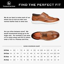 Thomas & Vine Men's Savage Embossed Wingtip Derby