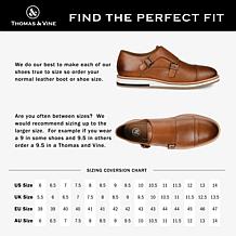 Thomas & Vine Men's Thatcher Cap Toe Monk Strap Dress Shoe