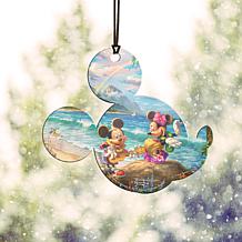 Thomas Kinkade Disney Acrylic Hanging Print-Mickey & Minnie in Hawaii
