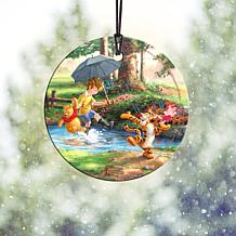 Thomas Kinkade Disney Hanging Glass Ornament - Winnie the Pooh