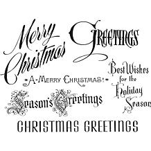 Tim Holtz Cling Stamps 7"X8.5" - Christmastime