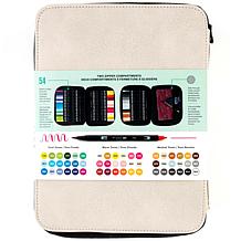 Tombow Dual Brush 54-pc Pen Set and Zipper Marker Case