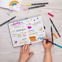 Tombow Dual Brush Pen Art Markers - Happy Hour Palette 6-Pack