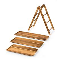 Toscana by Picnic Time Serving Ladder (Acacia Wood)