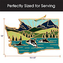 Totally Bamboo Summer Stokes State-Shaped Cutting Board